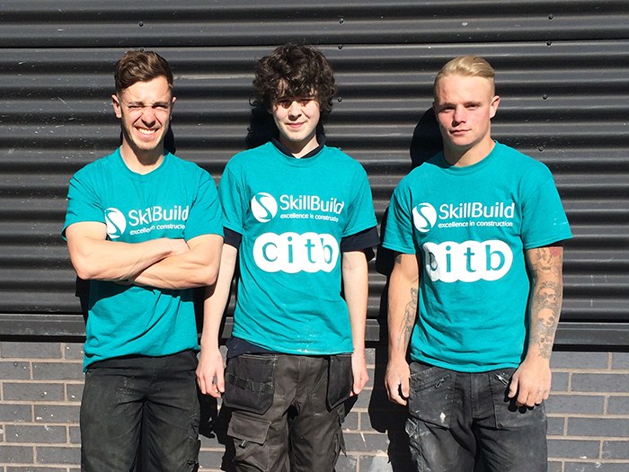 Students George Wood, Alex Bromley and Ben Jamieson all competed in Skillbuild 2015 for their areas